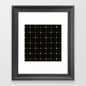 Black and gold modern geometric pattern Gerahmter Kunstdruck