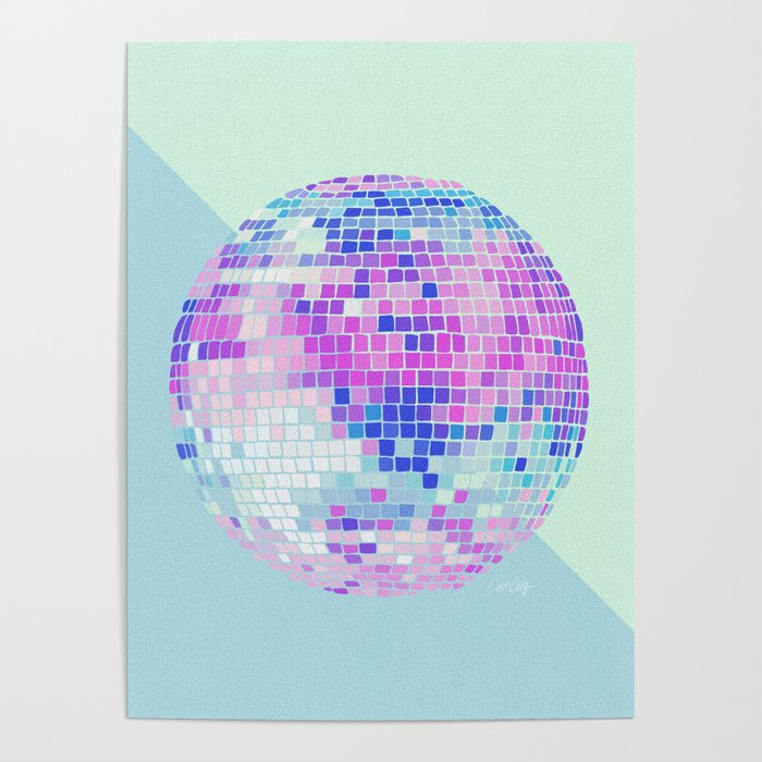 Disco Ball – Indigo Poster
