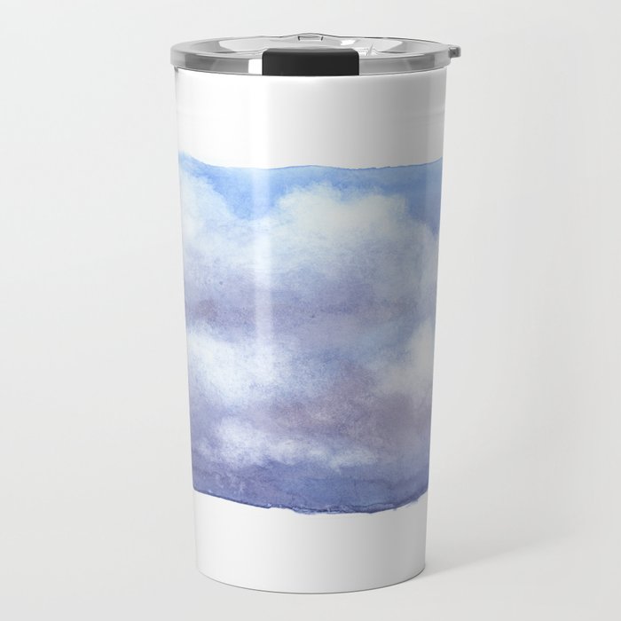 Clouds Watercolor  Travel Mug
