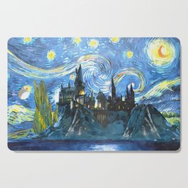 Starry Night in H magic castle Cutting Board