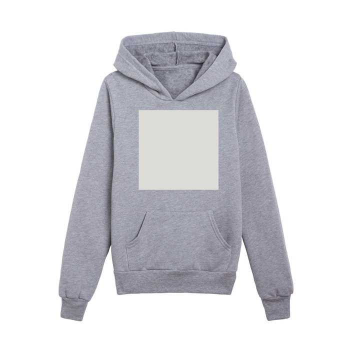 Pale Gray - Grey White Solid Color Pairs PPG Willow Springs PPG1007-1 - All One Single Shade Colour Kids Pullover Hoodie