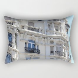 Spain Photography - Fancy White Building In The Sunshine Rectangular Pillow