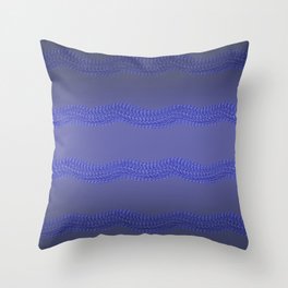 Ribbons with delicate textures - Blues and lilac Throw Pillow