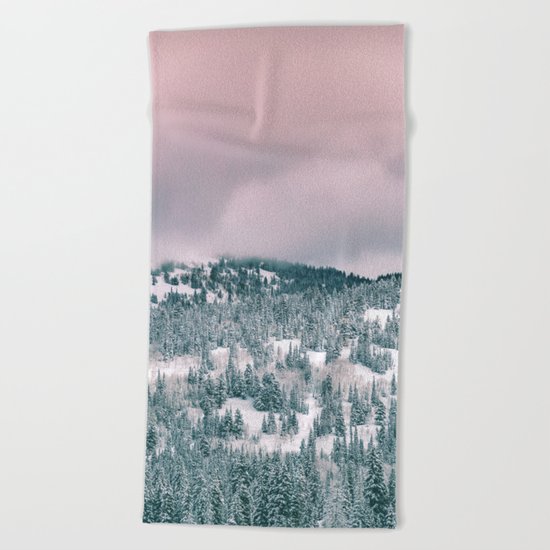 Winter love #art #buyart #society6 Beach Towel