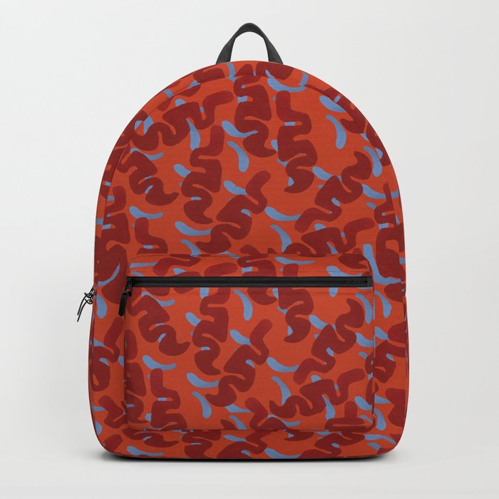 African Inspired Serpent and the Waterhole Pattern Backpack