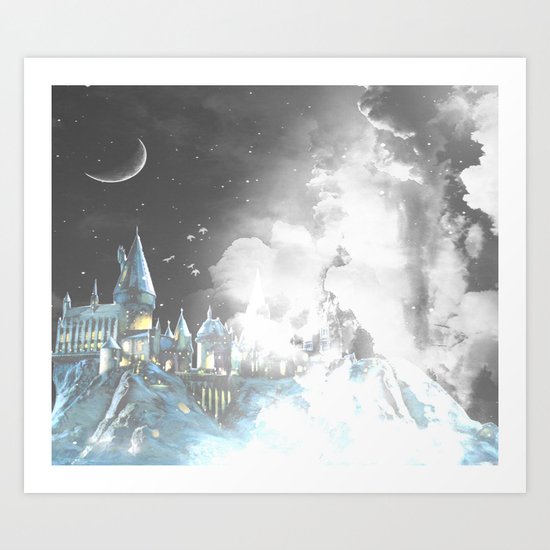 Amongst the clouds Art Print