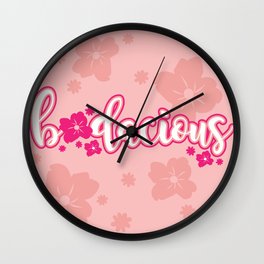 Bodacious Floral Wall Clock