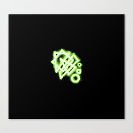 Glowing green cyberpunk pattern Canvas Print