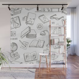 Book pattern Wall Mural