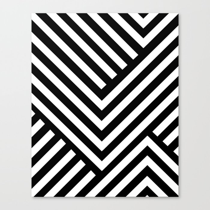 Black and White Stripes Canvas Print