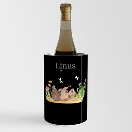 Waldtier Bear Flowers Name Linus Wine Chiller