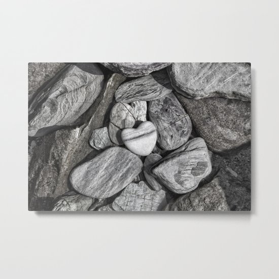 Stone Heart Metal Print