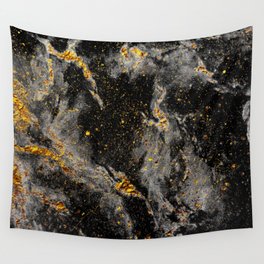 Galaxy (black gold) Wall Tapestry