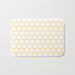Honeycomb (Light Orange & White Pattern) Bath Mat