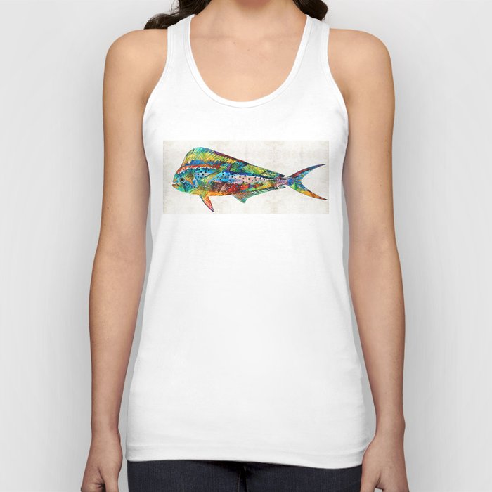 Colorful Dolphin Fish by Sharon Cummings Tank Top