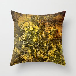 The Four Horsemen of the Apocalypse by Albrecht Durer Throw Pillow