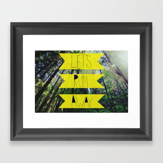 Let's Run Away: Forest Park Framed Art Print
