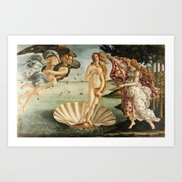 Bottecelli: The Birth of Venus (Nascita di Venere)  Art Print