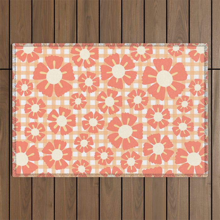 Floral Plaid 2 Outdoor Rug
