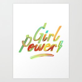 Girl Power Typography Art Print