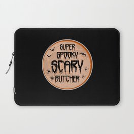 Butcher Halloween Scary Spooky Humor Moon Bats Spiders Laptop Sleeve