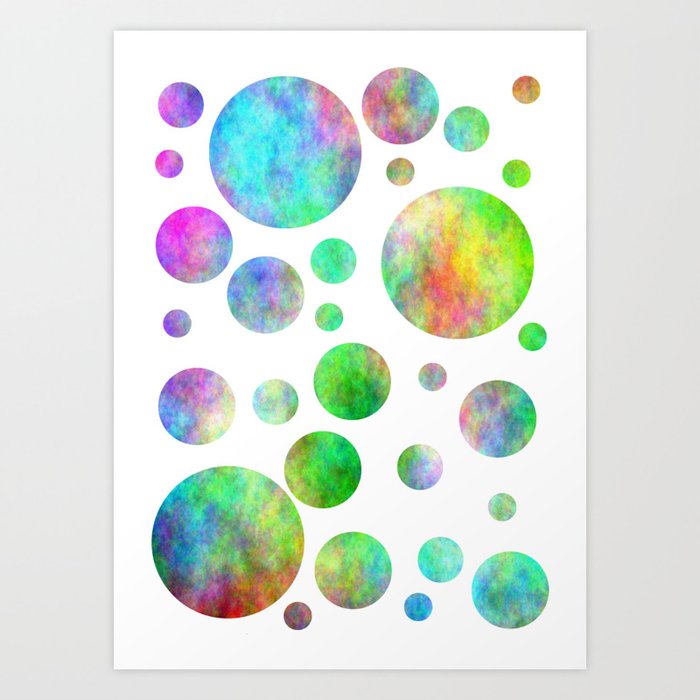 Colorful Plasma Bubbles Art Print