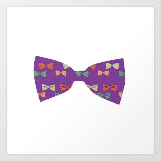 Hipster Bow Tie Art Print