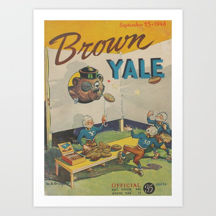 Vintage Brown vs Yale Print Art Print