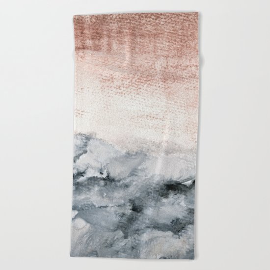 pastel landscape Beach Towel