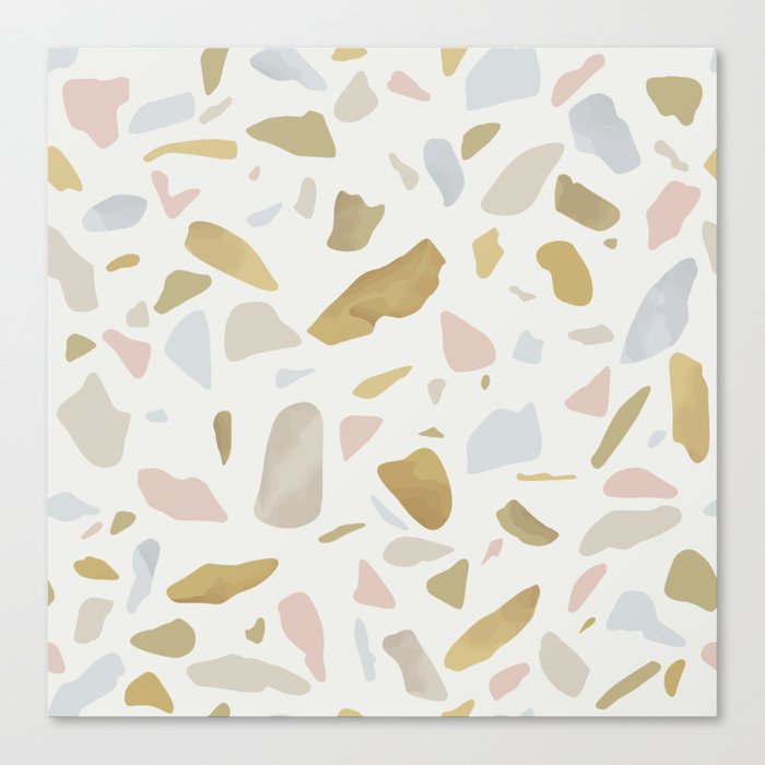 Terrazzo flooring seamless pattern Canvas Print