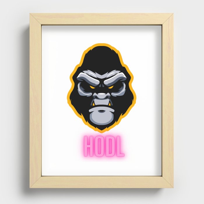 Ape HODL Recessed Framed Print