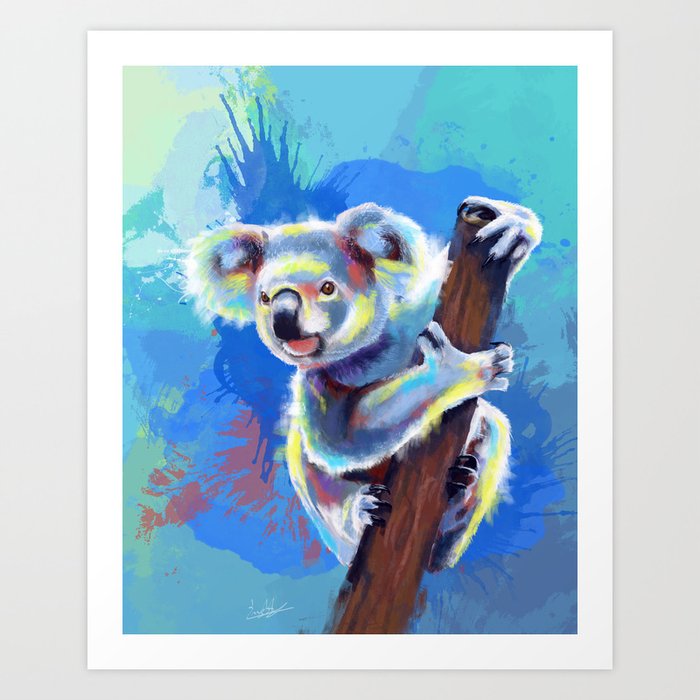 Koala Bear Art Print By Floartstudio Society6