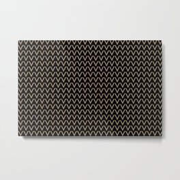 Black and Brown Horizontal Chevron Pattern Pairs DE 2022 Trending Color Tuscan Mosaic DE6208 Metal Print