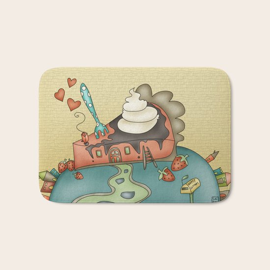 Giant Happy Pie Bath Mat