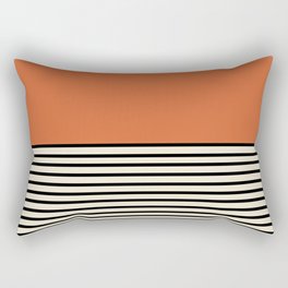 Sunrise / Sunset I - Orange & Black Rectangular Pillow