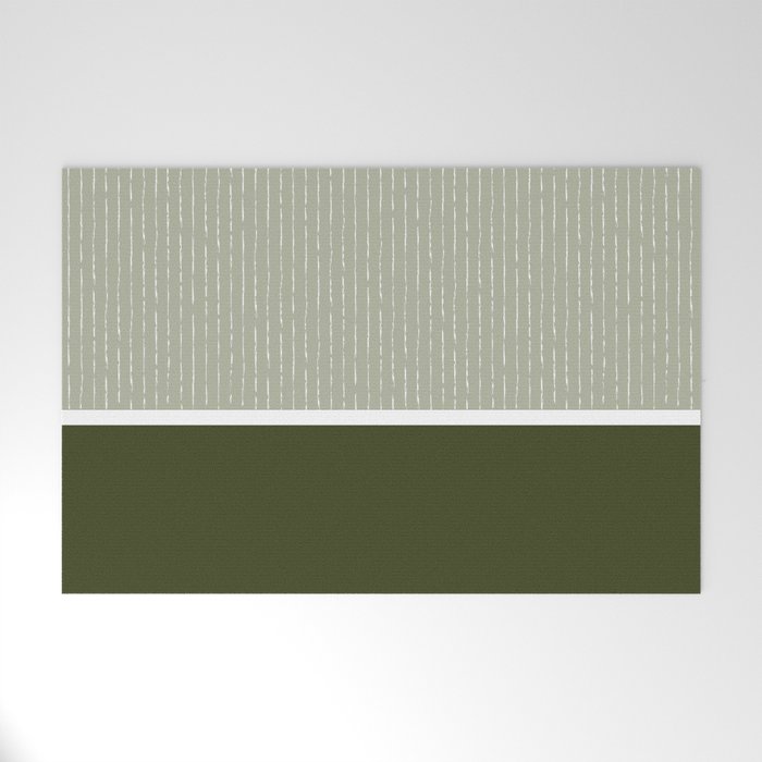 Linen Sage & Olive Welcome Mat