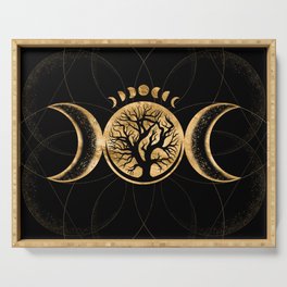 Triple Moon - Tree of life Ornament Serving Tray