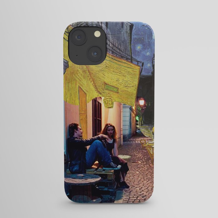 Van Gogh's Café Terrace at Night and Before Sunrise iPhone Case