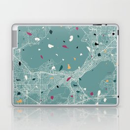 Madison, USA - terrazzo city map collage Laptop Skin