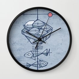 Five breads and two fish Wall Clock