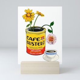 El Café - Coffee Loteria Card no 2 / white background Mini Art Print