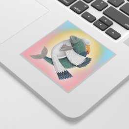 Bird and Fish Sticker
