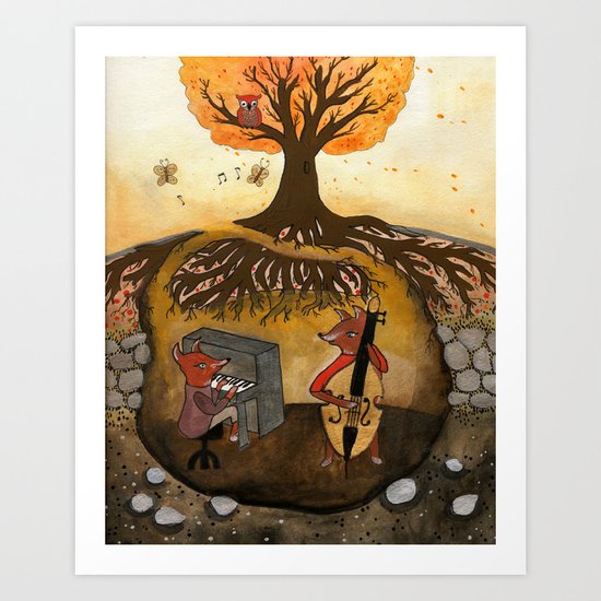 Fox Jam Art Print