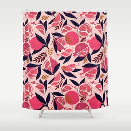 Pomegranate - Pink Shower Curtain