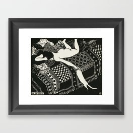LAZINESS - FELIX EMILE-JEAN VALLOTTON Framed Art Print