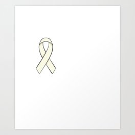Lung Cancer Ribbon White Awareness Survivor Art Print