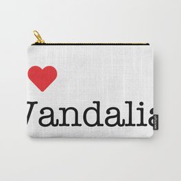 I Heart Vandalia, IL Carry-All Pouch | White, Illinois, Vandalia, Ilovevandalia, Il, Red, Heart, Love, Typewriter, Graphicdesign 