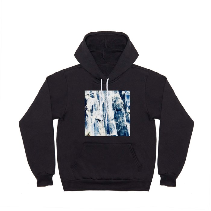 Blue and White Wood Texture Hoody