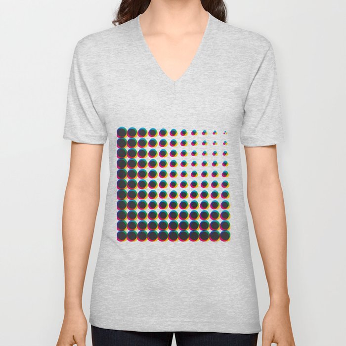 pattern V Neck T Shirt