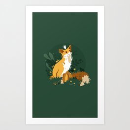 Fox King of the Magic Forest Art Print